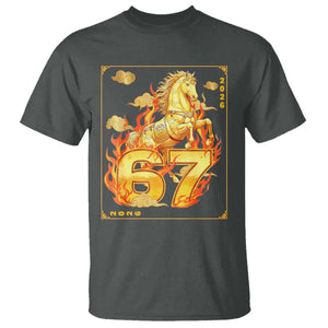 Funny Horse Six Seven Meme T Shirt Happy Lunar New Year TS12 Dark Heather Print Your Wear