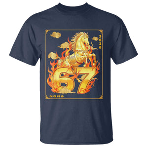 Funny Horse Six Seven Meme T Shirt Happy Lunar New Year TS12 Navy Print Your Wear