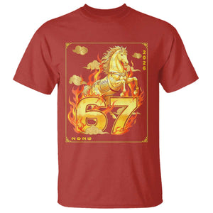 Funny Horse Six Seven Meme T Shirt Happy Lunar New Year TS12 Red Print Your Wear
