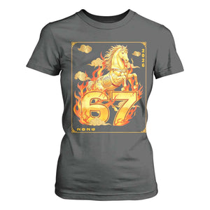 Funny Horse Six Seven Meme T Shirt For Women Happy Lunar New Year TS12 Dark Heather Print Your Wear