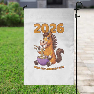 Still Not Joining A Gym Lunar New Year Garden Flag Funny Horse Eating Ramen TS12 Print Your Wear