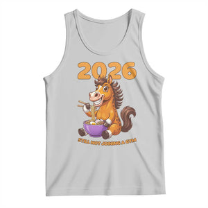 Still Not Joining A Gym Lunar New Year Tank Top Funny Horse Eating Ramen TS12 Ash Print Your Wear
