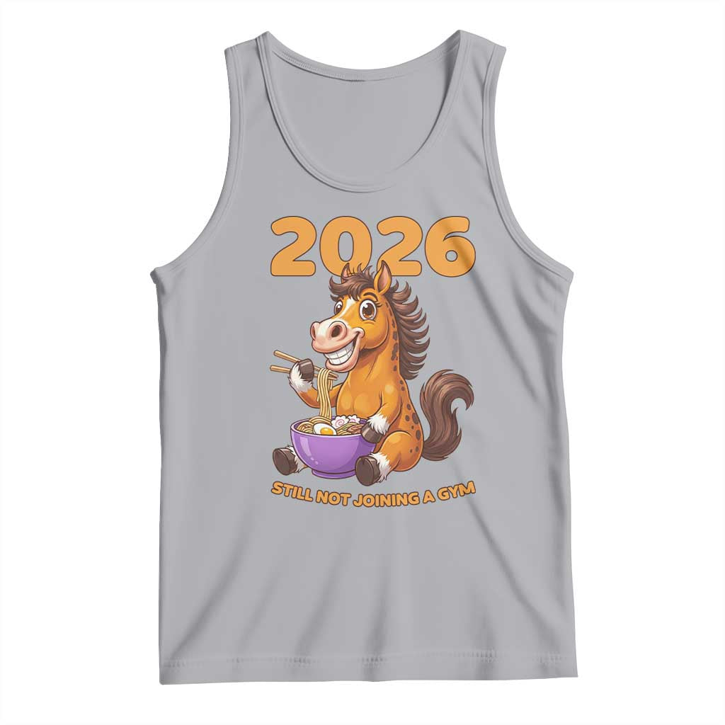 Still Not Joining A Gym Lunar New Year Tank Top Funny Horse Eating Ramen TS12 Athletic Heather Print Your Wear