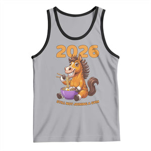 Still Not Joining A Gym Lunar New Year Tank Top Funny Horse Eating Ramen TS12 Athletic Heather Black Print Your Wear