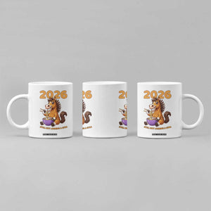Still Not Joining A Gym Lunar New Year Coffee Mug Funny Horse Eating Ramen TS12 Print Your Wear