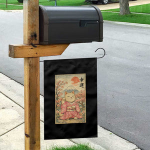 Japanese Anime Maneki Neko Garden Flag Kawaii Waving Cat Good Luck Kanji TS12 Print Your Wear