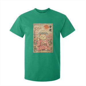 Japanese Anime Maneki Neko T Shirt For Kid Kawaii Waving Cat Good Luck Kanji TS12 Irish Green Print Your Wear