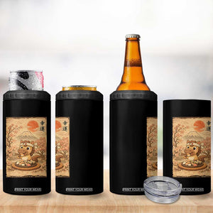Funny Horse Eating Sushi 4 in 1 Can Cooler Tumbler Japanese Noodle Lover TS12 Print Your Wear