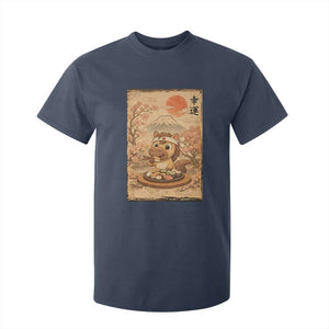 Funny Horse Eating Sushi T Shirt For Kid Japanese Noodle Lover TS12 Navy Print Your Wear