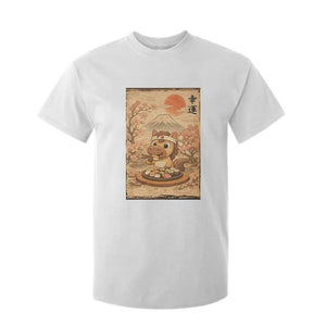 Funny Horse Eating Sushi T Shirt For Kid Japanese Noodle Lover TS12 White Print Your Wear