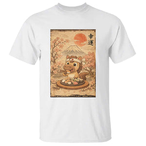 Funny Horse Eating Sushi T Shirt Japanese Noodle Lover TS12 White Print Your Wear