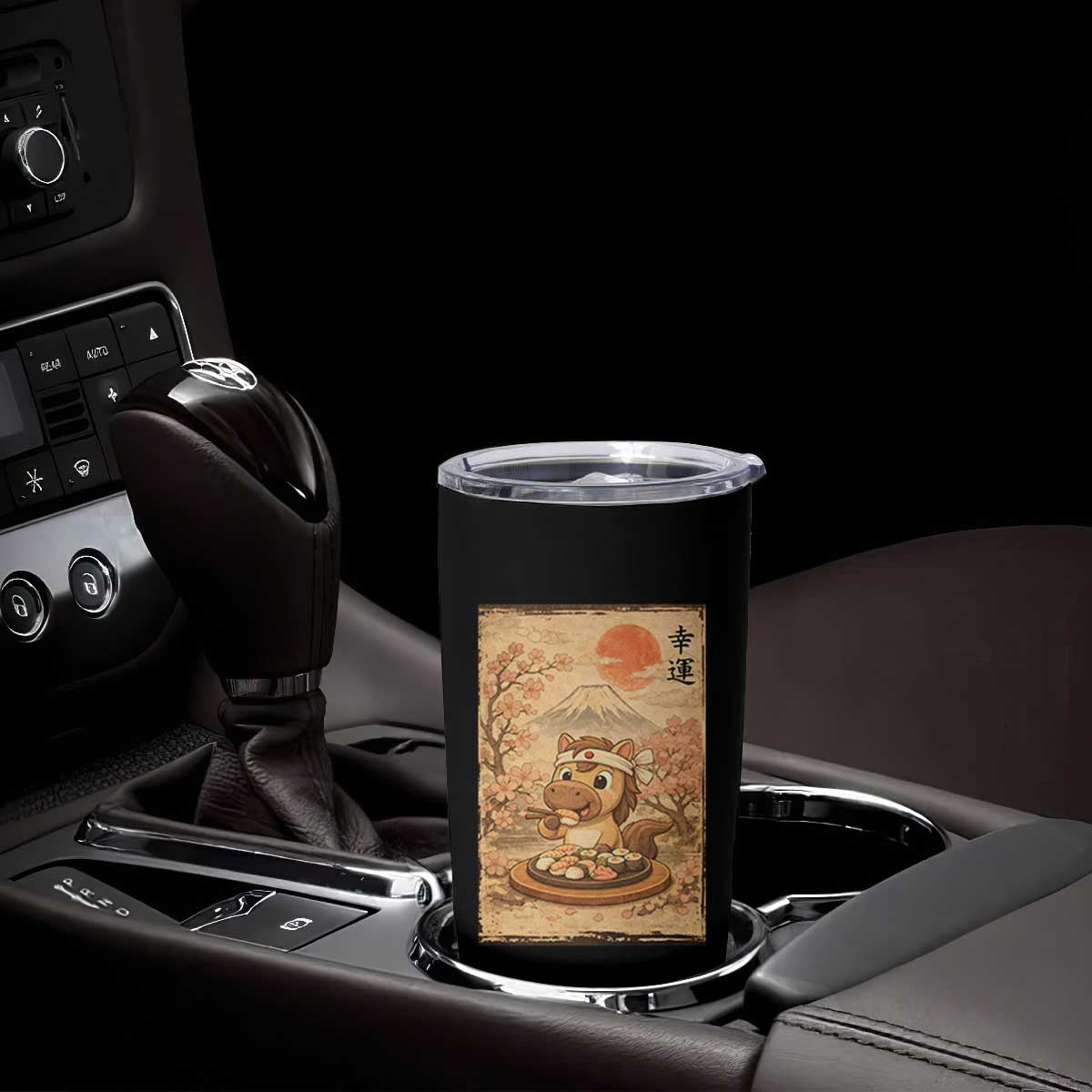 Funny Horse Eating Sushi Tumbler Cup Japanese Noodle Lover TS12 Print Your Wear