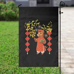 Funny Tet Holiday Garden Flag Cute Horse In Ao Dai TS12 Print Your Wear