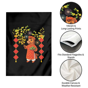Funny Tet Holiday Garden Flag Cute Horse In Ao Dai TS12 Print Your Wear