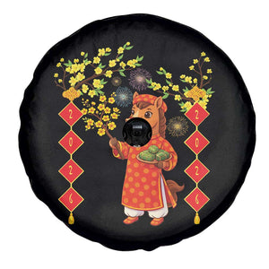Funny Tet Holiday Spare Tire Cover Cute Horse In Ao Dai TS12 Print Your Wear