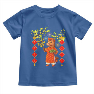 Funny Tet Holiday Toddler T Shirt Cute Horse In Ao Dai TS12 Royal Blue Print Your Wear