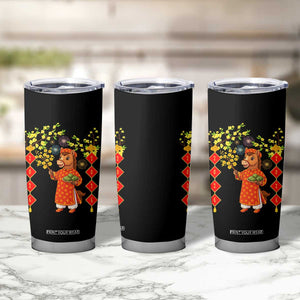 Funny Tet Holiday Tumbler Cup Cute Horse In Ao Dai TS12 Print Your Wear