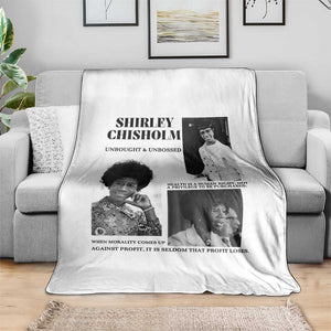 Shirley Chisholm Unbought And Unbossed Throw Blanket Vintage Feminist Poster TS12 Print Your Wear