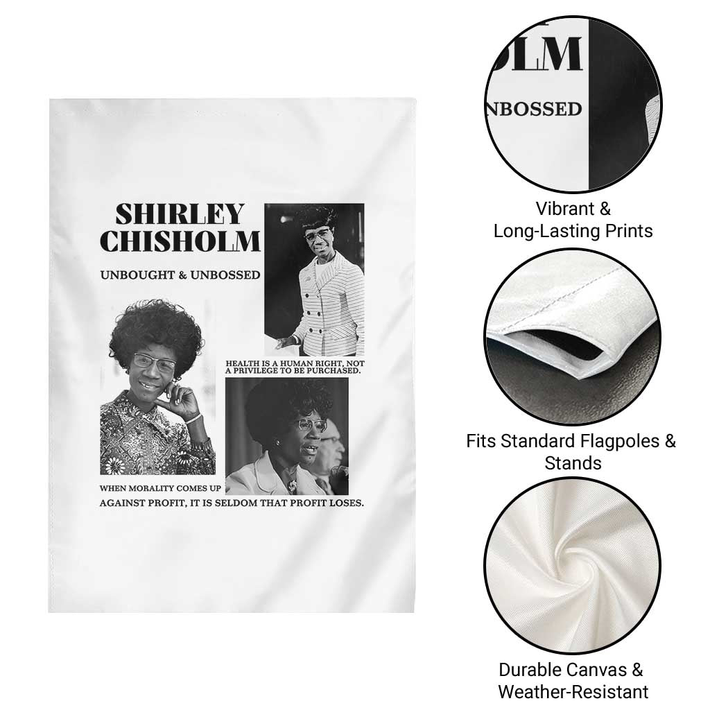 Shirley Chisholm Unbought And Unbossed Garden Flag Vintage Feminist Poster TS12 Print Your Wear