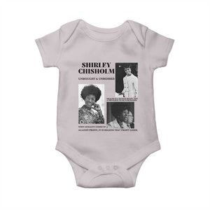 Shirley Chisholm Unbought And Unbossed Baby Onesie Vintage Feminist Poster TS12 Ice Gray Print Your Wear
