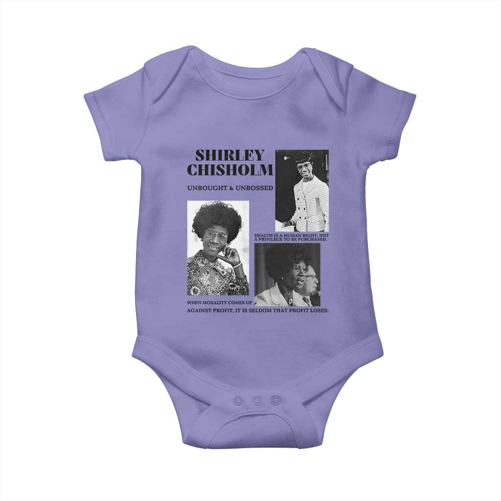 Shirley Chisholm Unbought And Unbossed Baby Onesie Vintage Feminist Poster TS12 Violet Print Your Wear