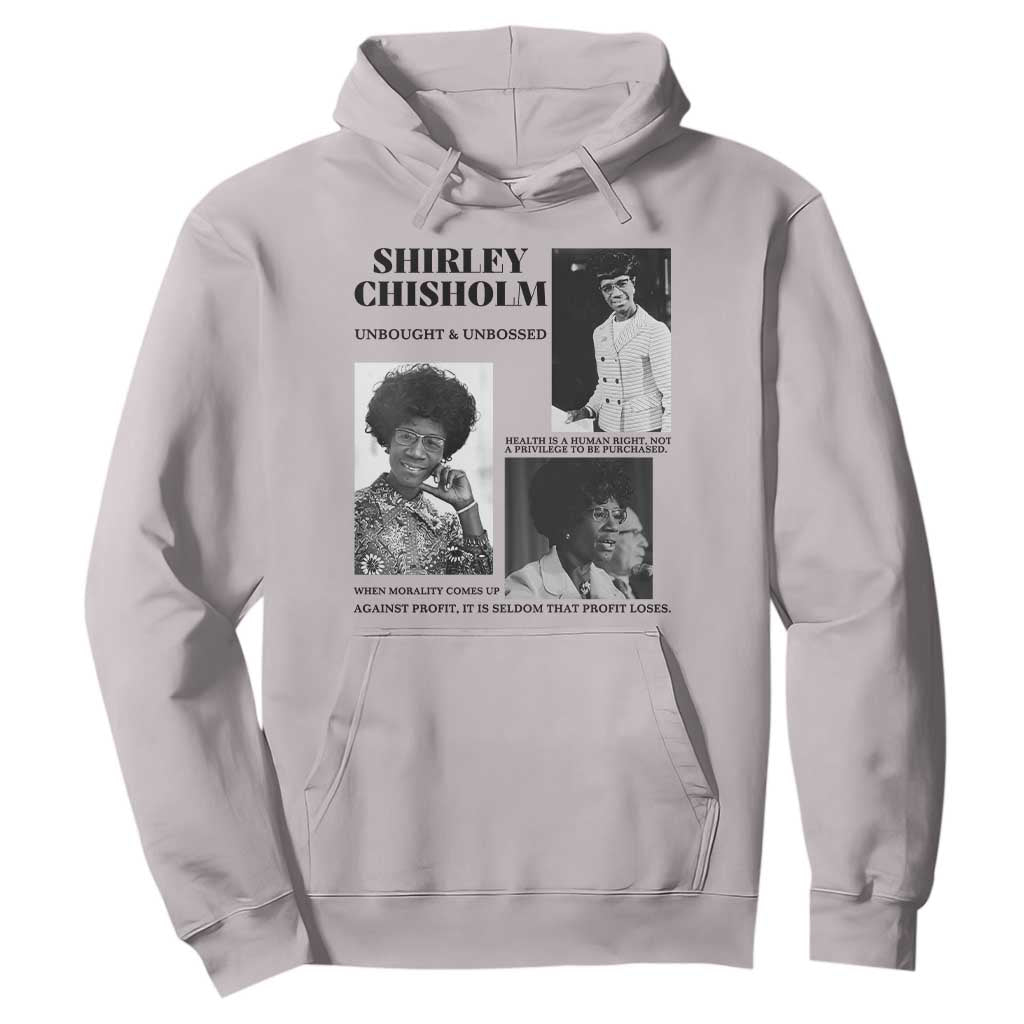 Shirley Chisholm Unbought And Unbossed Hoodie Vintage Feminist Poster TS12 Ice Gray Print Your Wear
