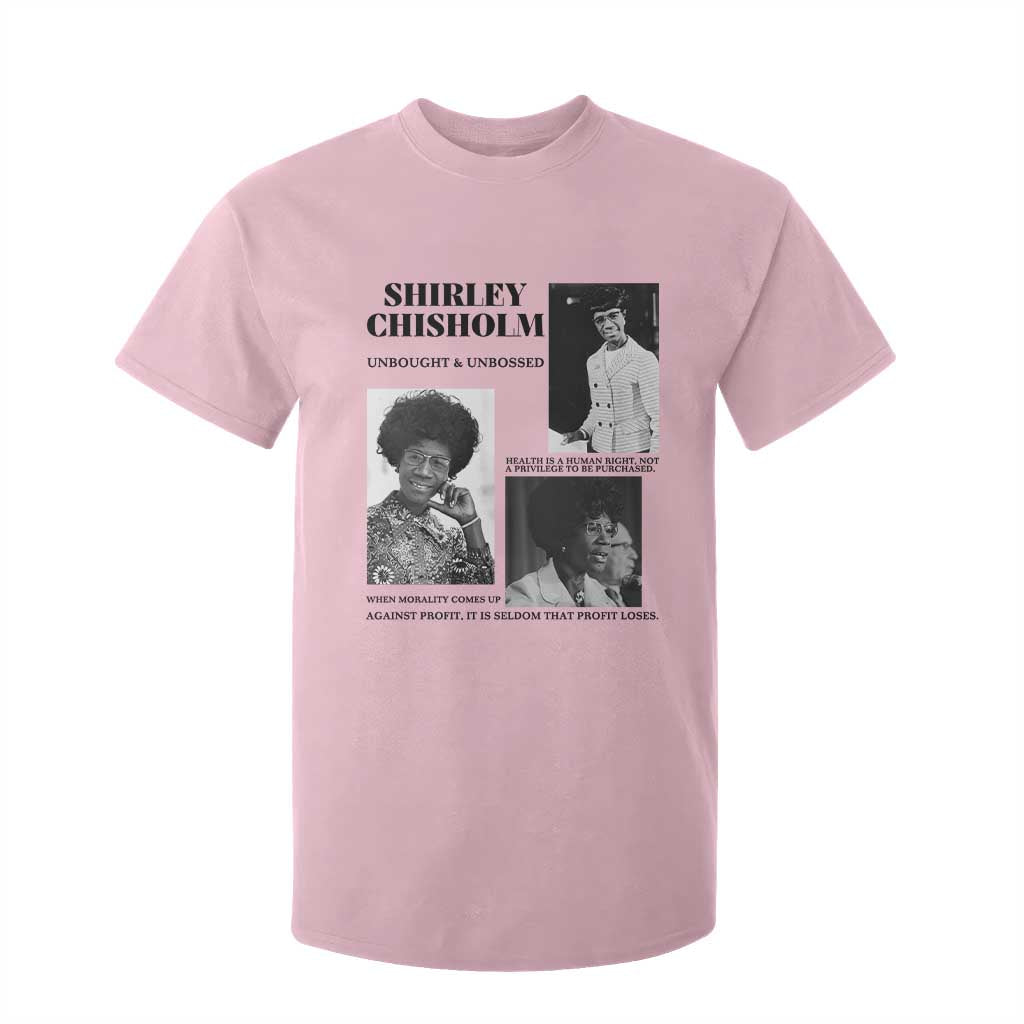 Shirley Chisholm Unbought And Unbossed T Shirt For Kid Vintage Feminist Poster TS12 Light Pink Print Your Wear