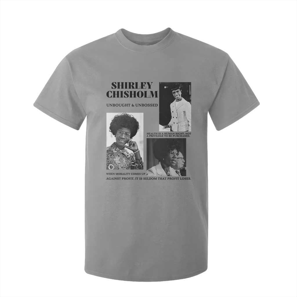 Shirley Chisholm Unbought And Unbossed T Shirt For Kid Vintage Feminist Poster TS12 Sport Gray Print Your Wear