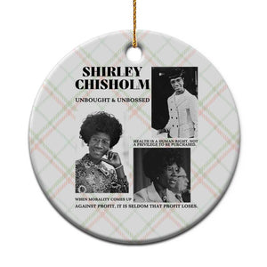 Shirley Chisholm Unbought And Unbossed Ceramic Ornament Vintage Feminist Poster TS12 1pc Christmas Plaid Print Your Wear