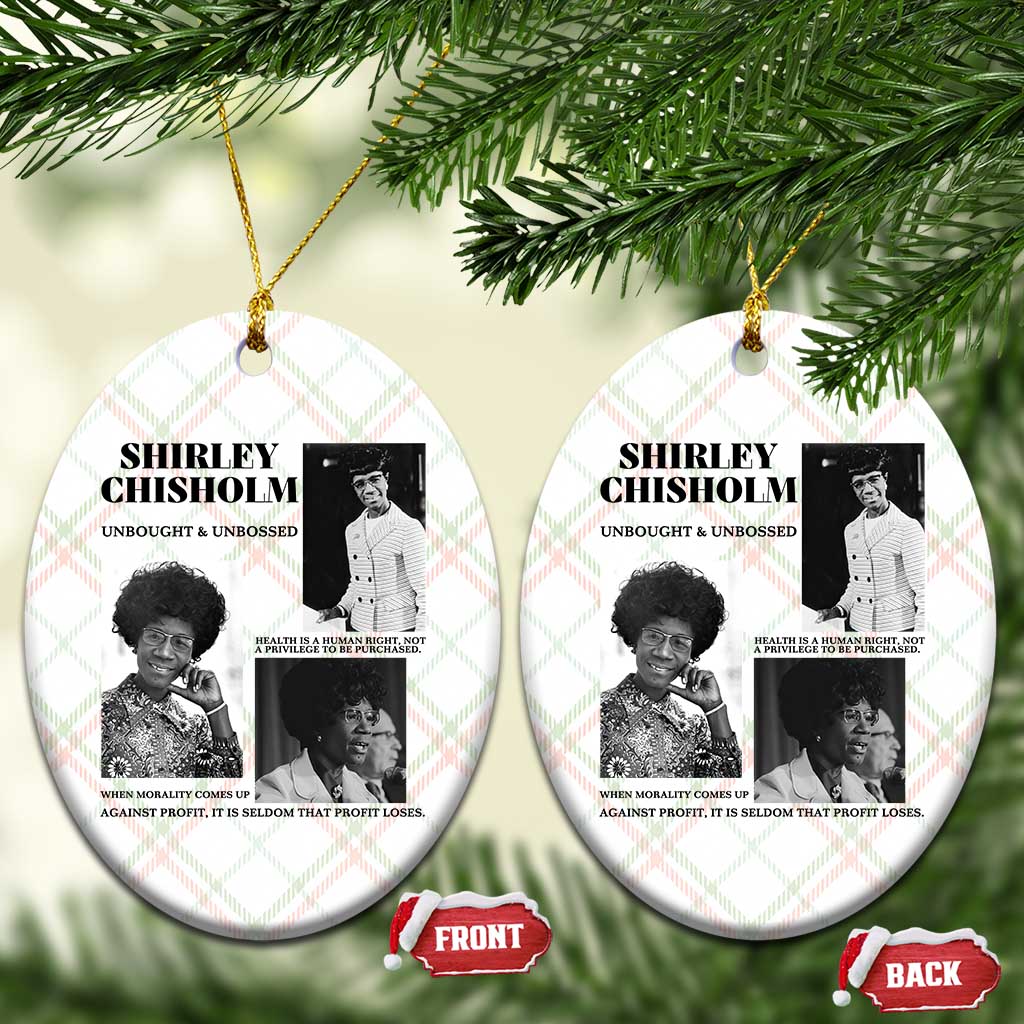 Shirley Chisholm Unbought And Unbossed Ceramic Ornament Vintage Feminist Poster TS12 Print Your Wear