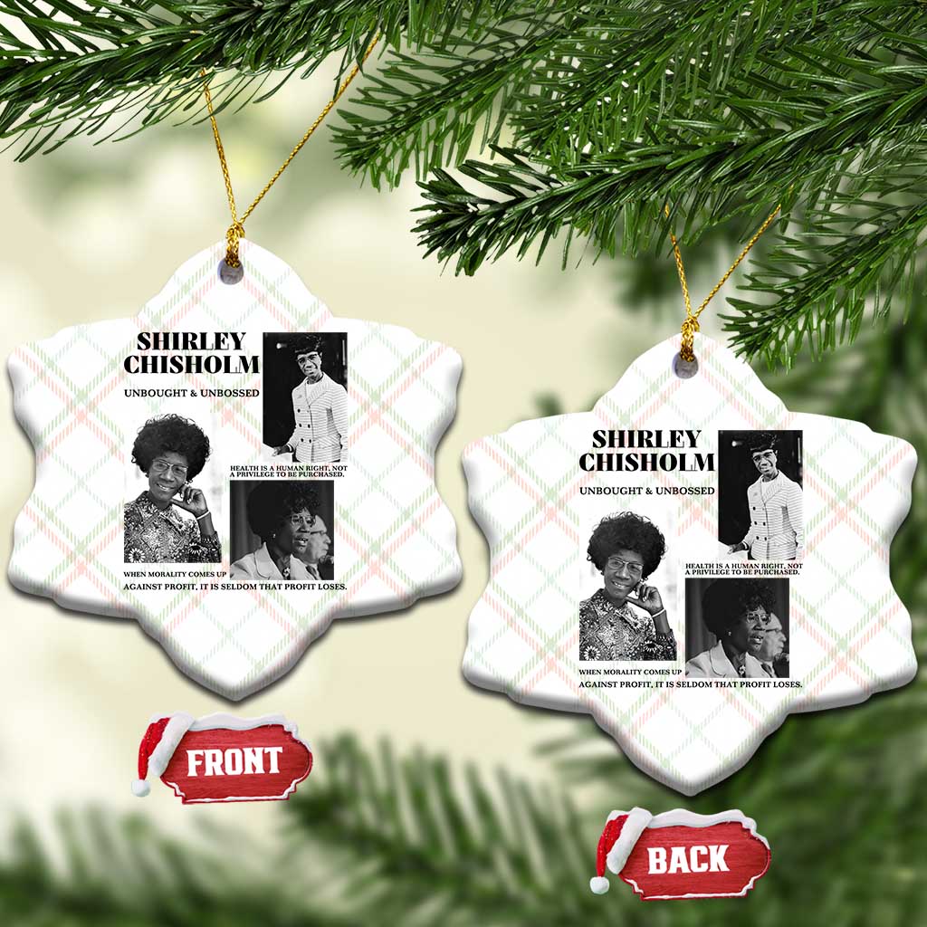 Shirley Chisholm Unbought And Unbossed Ceramic Ornament Vintage Feminist Poster TS12 Print Your Wear