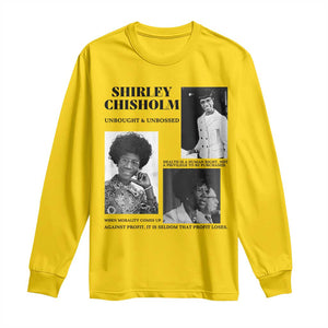 Shirley Chisholm Unbought And Unbossed Long Sleeve Shirt Vintage Feminist Poster TS12 Daisy Print Your Wear