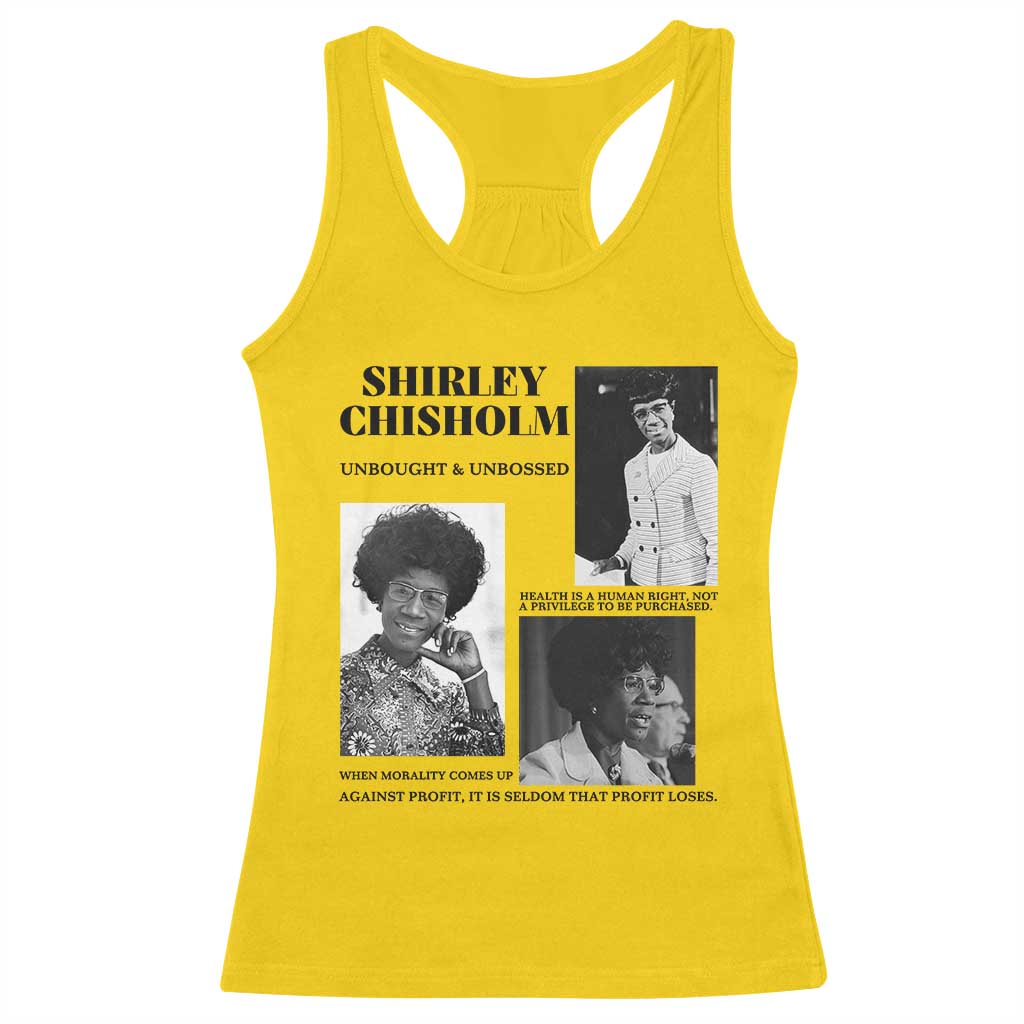 Shirley Chisholm Unbought And Unbossed Racerback Tank Top Vintage Feminist Poster TS12 Daisy Print Your Wear