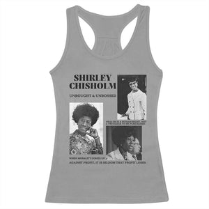 Shirley Chisholm Unbought And Unbossed Racerback Tank Top Vintage Feminist Poster TS12 Sport Gray Print Your Wear