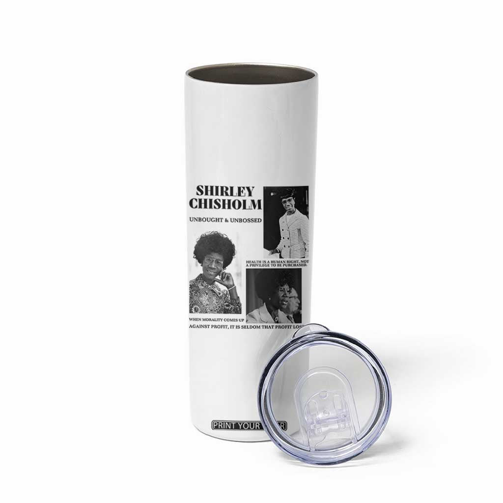 Shirley Chisholm Unbought And Unbossed Skinny Tumbler Vintage Feminist Poster TS12 Print Your Wear