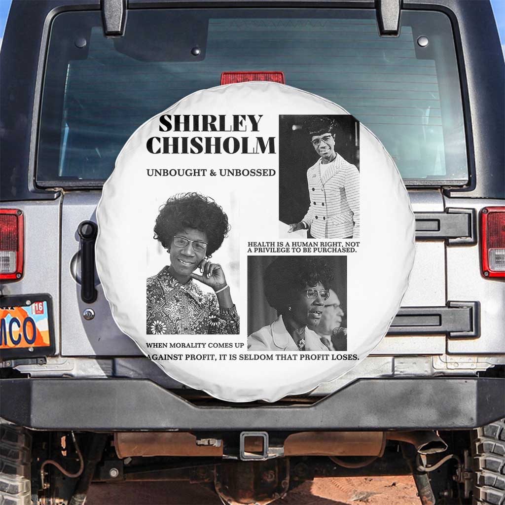 Shirley Chisholm Unbought And Unbossed Spare Tire Cover Vintage Feminist Poster TS12 No hole White Print Your Wear
