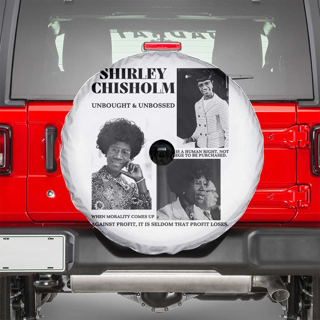 Shirley Chisholm Unbought And Unbossed Spare Tire Cover Vintage Feminist Poster TS12 White Print Your Wear
