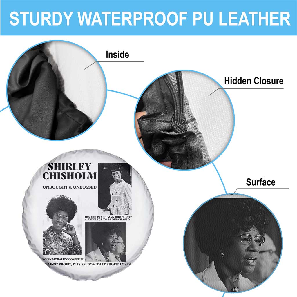 Shirley Chisholm Unbought And Unbossed Spare Tire Cover Vintage Feminist Poster TS12 Print Your Wear