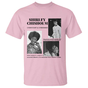 Shirley Chisholm Unbought And Unbossed T Shirt Vintage Feminist Poster TS12 Light Pink Print Your Wear