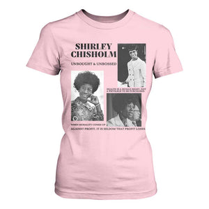 Shirley Chisholm Unbought And Unbossed T Shirt For Women Vintage Feminist Poster TS12 Light Pink Print Your Wear