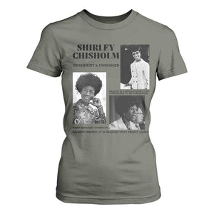 Shirley Chisholm Unbought And Unbossed T Shirt For Women Vintage Feminist Poster TS12 Military Green Print Your Wear