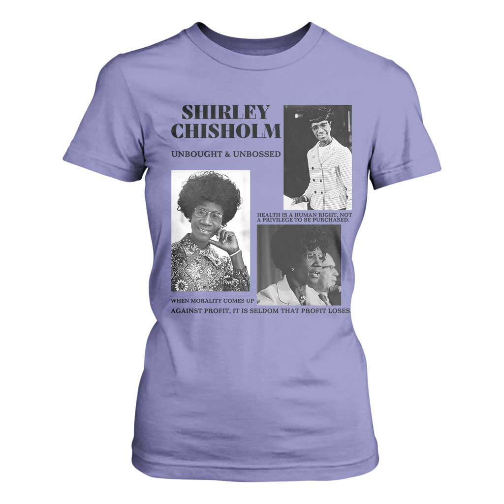 Shirley Chisholm Unbought And Unbossed T Shirt For Women Vintage Feminist Poster TS12 Violet Print Your Wear