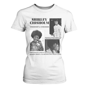 Shirley Chisholm Unbought And Unbossed T Shirt For Women Vintage Feminist Poster TS12 White Print Your Wear