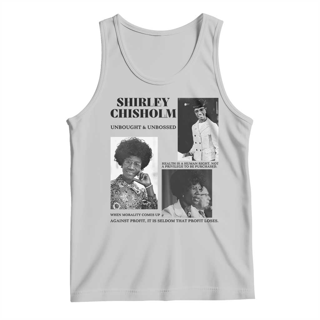 Shirley Chisholm Unbought And Unbossed Tank Top Vintage Feminist Poster TS12 Ash Print Your Wear