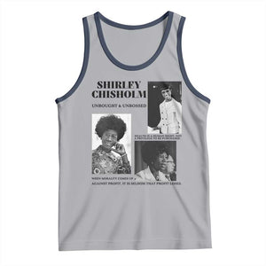 Shirley Chisholm Unbought And Unbossed Tank Top Vintage Feminist Poster TS12 Athletic Heather Navy Print Your Wear