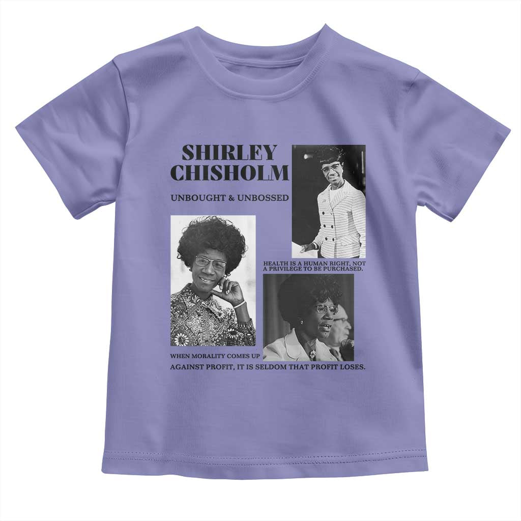 Shirley Chisholm Unbought And Unbossed Toddler T Shirt Vintage Feminist Poster TS12 Violet Print Your Wear