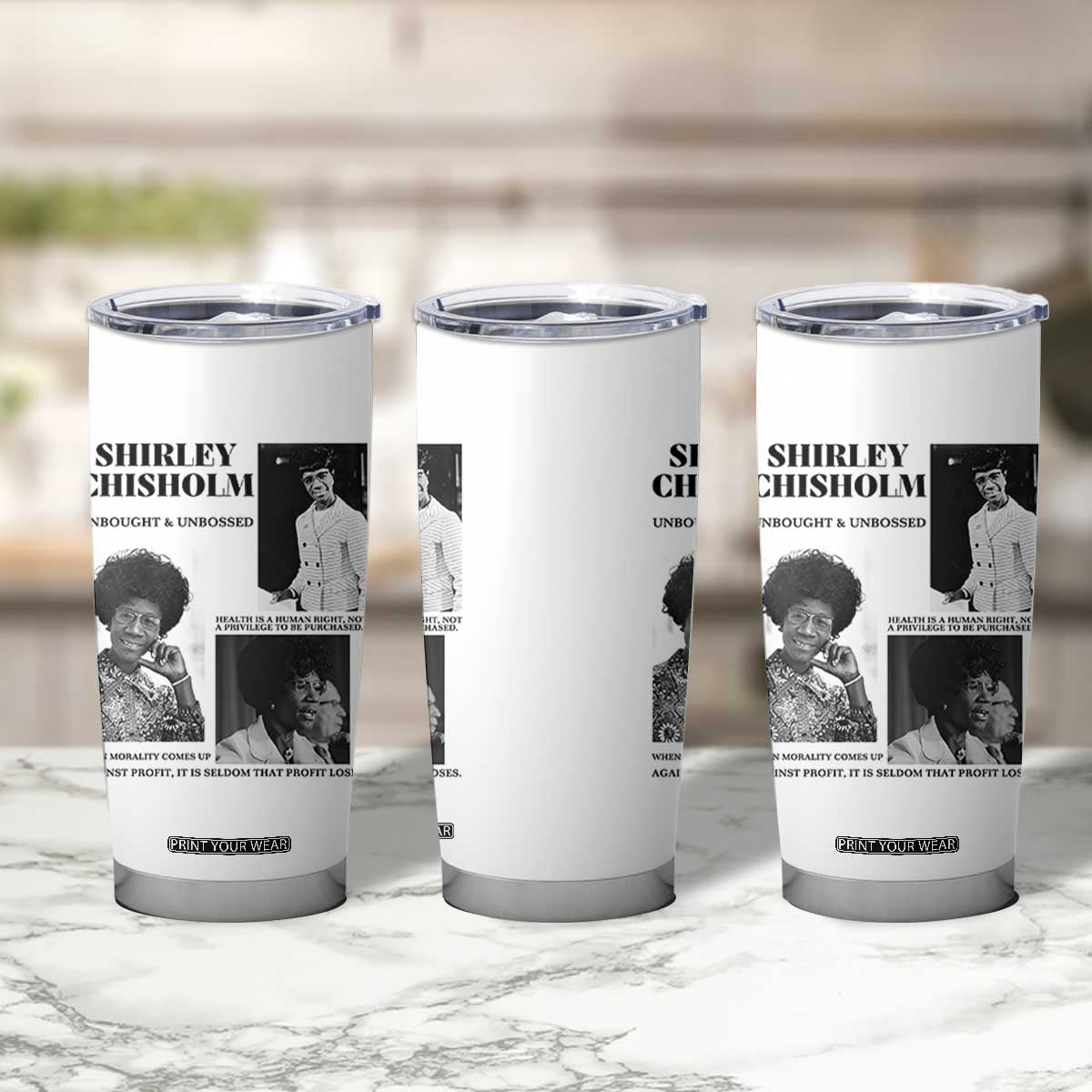Shirley Chisholm Unbought And Unbossed Tumbler Cup Vintage Feminist Poster TS12 Print Your Wear