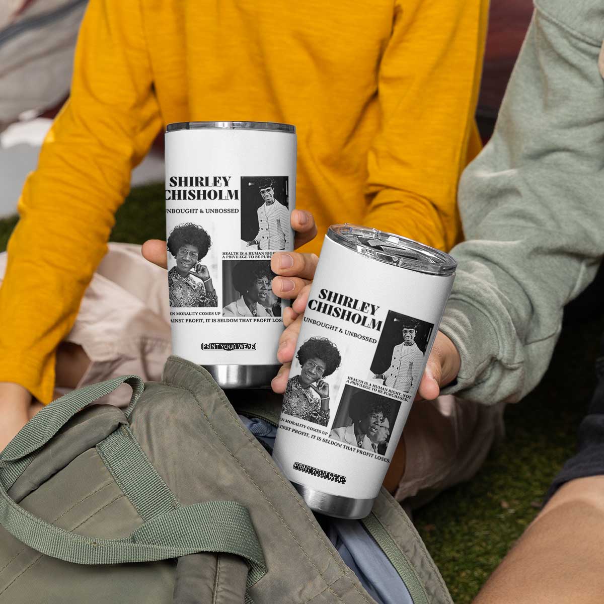 Shirley Chisholm Unbought And Unbossed Tumbler Cup Vintage Feminist Poster TS12 Print Your Wear