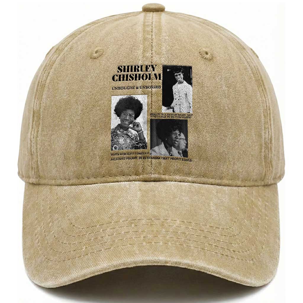 Shirley Chisholm Unbought And Unbossed Washed Cotton Baseball Cap Vintage Feminist Poster TS12 Print Your Wear