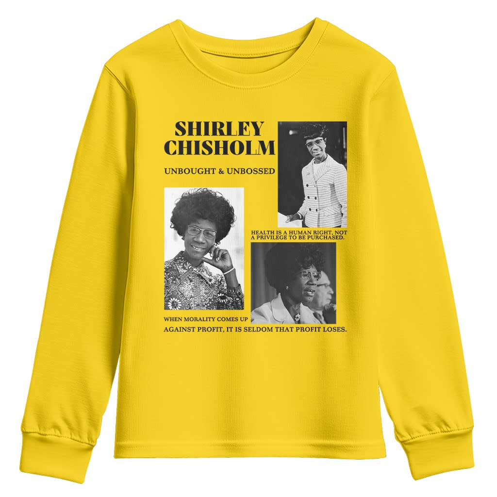 Shirley Chisholm Unbought And Unbossed Youth Sweatshirt Vintage Feminist Poster TS12 Daisy Print Your Wear